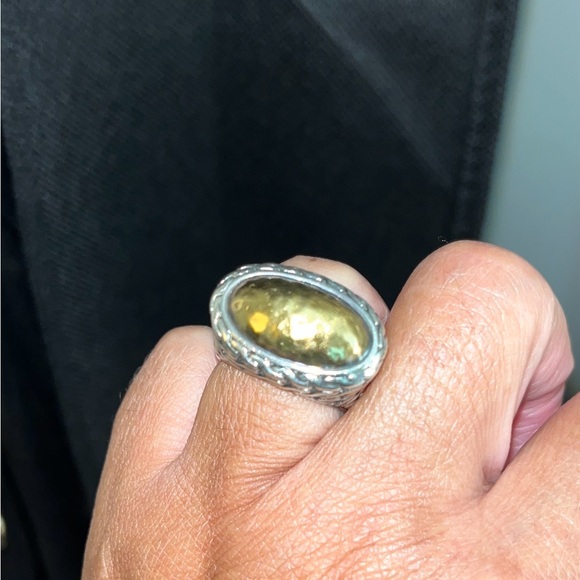 John Hardy Gold and Silver Oval Ring - Picture 2 of 5